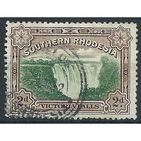 Southern Rhodesia 1932 SG29 2d Green & Chocolate Fine Used....
