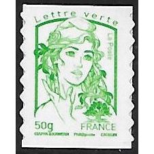 Mi 5639 y B: 50 g. Lettre Verte bright emerald: 'Marianne de la Jeunesse.'