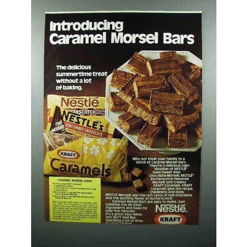 1978 Nestle's Chocolate Ad - Caramel Morsel Bars
