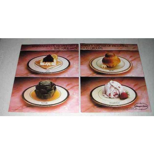 1980 Haagen-Dazs Ice Cream Ad - Basic Food Groups
