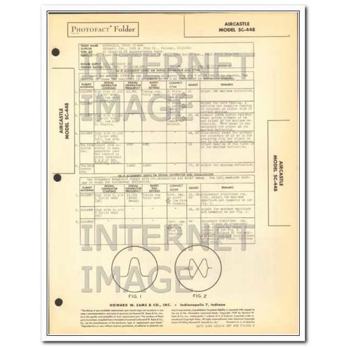 AIRCASTLE model SC-448 4 tube FM radio tuner Sams Photofact manual