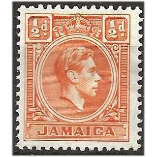 Jamaica 1951 SG121a 1/2d Orange Mounted Mint . .. .