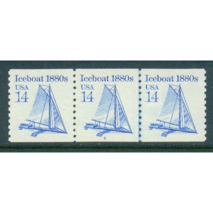 2134 14c Iceboat Very Fine MNH Dry Gum PNC 2/3 W0397