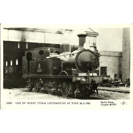 Isle of Wight NEWPORT Steam Locomotive at Ryde Postcard (Pamlin M562)