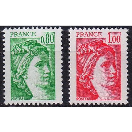 FRANKREICH FRANCE [1977] MiNr 2057-58 yw ( **/mnh )