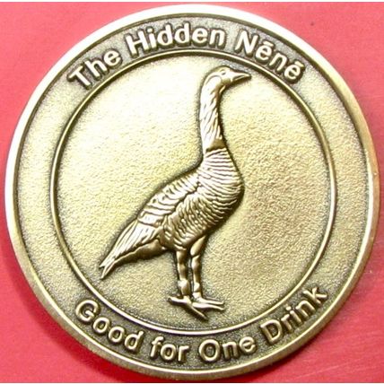 The Hidden Nene, Hilo, HI. Challenge Coin. Souvenir. 18b.