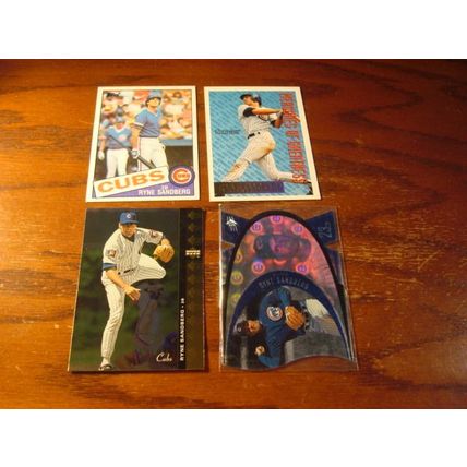 1984-1997, 19-Different cards,RYNE SANDBERG, HOF, Cubs, 90 donruss No Dot Error