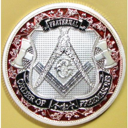Freemason. Challenge Coin. 1.50". 88b.