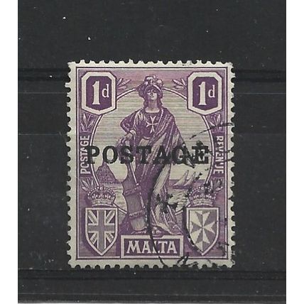 Malta.SG145 1d Bright Violet.Fine Used.Apr25g