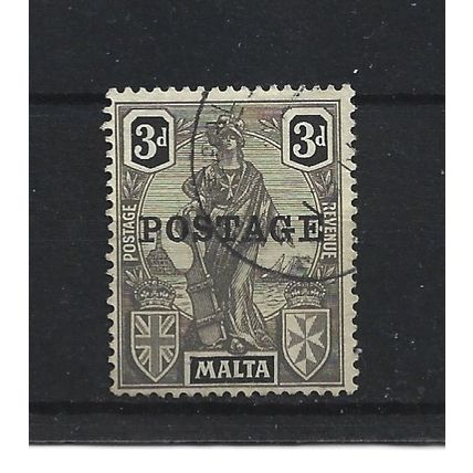 Malta.SG149 3d Black/Yellow.Fine Used.Apr25a