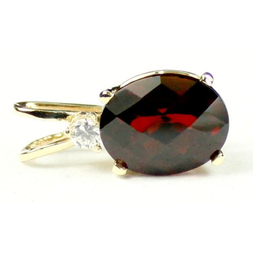 Mozambique Garnet, 14KY Gold Pendant, P022