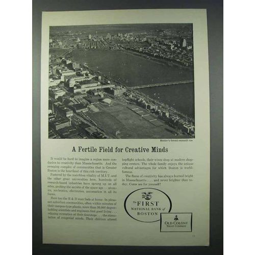 1962 First National Bank of Boston Ad - Creative Minds