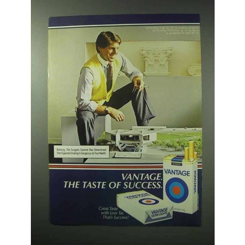 1983 Vantage Cigarettes Ad - The Taste of Success