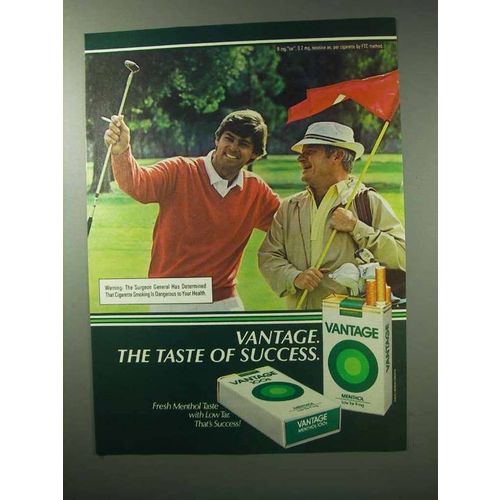 1983 Vantage Cigarettes Ad - Taste of Success