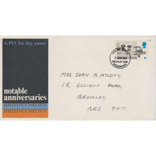 GB 1969 Notable Anniversaries 1st Transatlantic flight GPO FDC Bromley pm