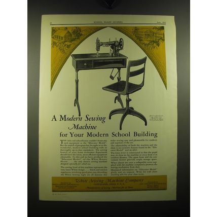 1929 White Educator Model No. 401 Sewing Machine Ad - A modern sewing machine