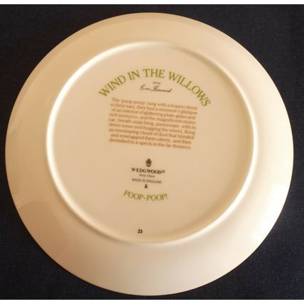 Wedgwood Wind in the Willows Poop - Poop Bone China Plate