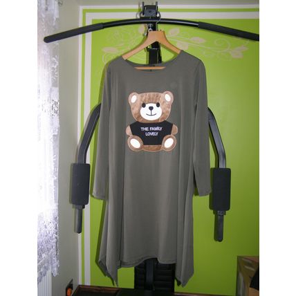 Khaki dress with fluffy bear decoration 95% cotton size 2XL Cotton 95%. 113