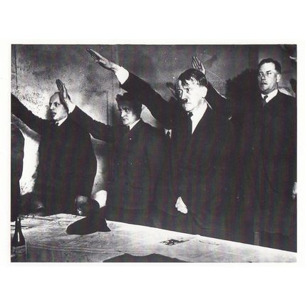 Hitler Salute Saluting German WW2 Election Lipps 1938 Photo Postcard