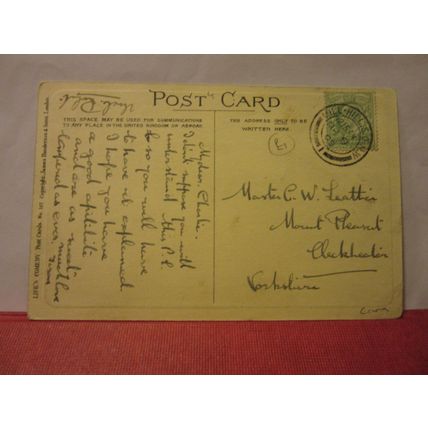 WHEN MRS MEEKER ENTERTAINS used antique postcard 1909 pm J. Henderson. /