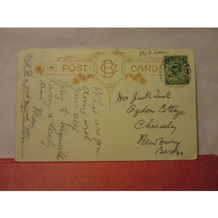 THEY'LL NOT STRIKE A WOMAN BAMFORTH No 1867 humour antique postcard 1911 pm /