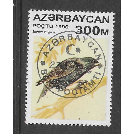 AZERBAIJAN 1996 BIRDS 300M COMMON STARLING SG 329 FINE USED #5