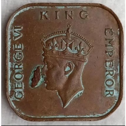 British Monarch King George VI Straits Settlements 1941-i Copper One-cent