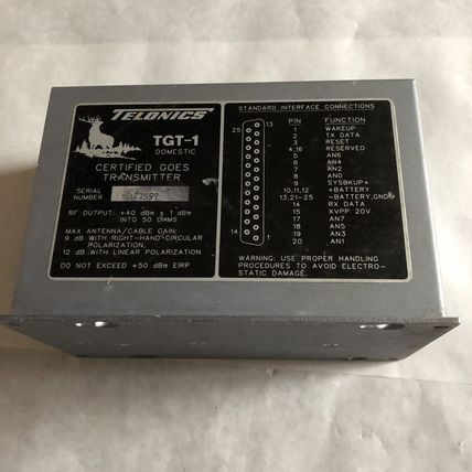 TELONICS TGT-1 DOMESTIC CERTIFIED GOES TRANSMITTER TGT1, telonics tgt-1,CU