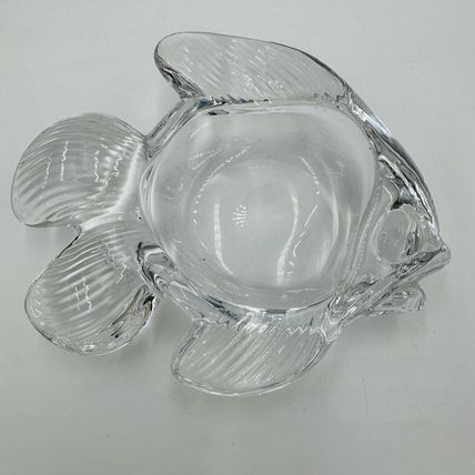 Fish Shaped Candy Trinket Art Vannes France Crystal Ring Dish 2”H x 6.5"L
