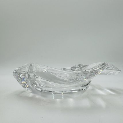 Fish Shaped Candy Trinket Art Vannes France Crystal Ring Dish 2”H x 6.5"L