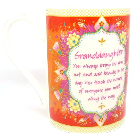 Granddaughter Mug Fine China with Verse Comes Boxed Christmas Gift 10.5 CM