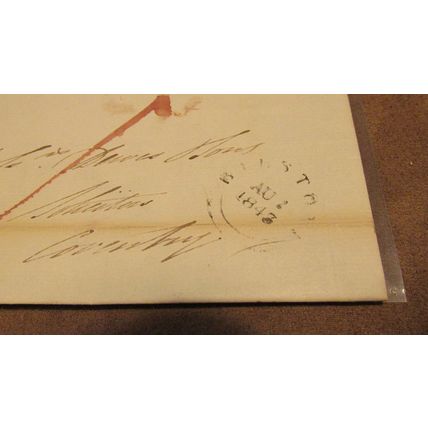 QV Queen Victoria 1841 GB Pre-Stamp Cover Bilstone to Coventry - ref55