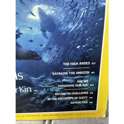 National Geographic Magazine April 1987 Seals & Their Kin Vintage Collectable g