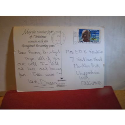 CHRISTMAS used American religious postcard 1982 pm =
