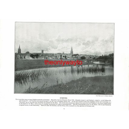 Aberystwith And Stamford, Lincs, Book Illustration (Print), c1897