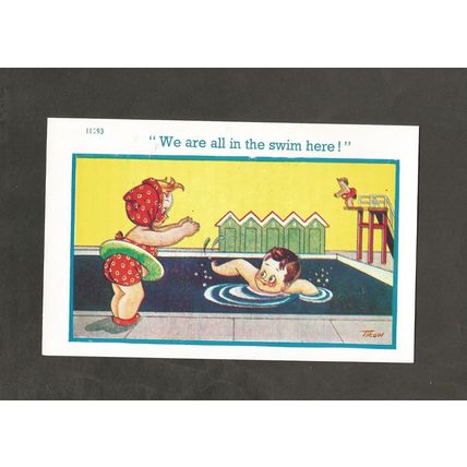 C Richter Cards Saucy Comic Postcard 11993 In the Swim