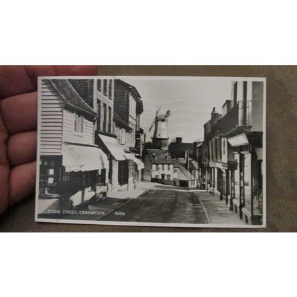 1950s Fr Real Photo Postcard - Stone Street & Windmill - Cranbrook, Weald Kent