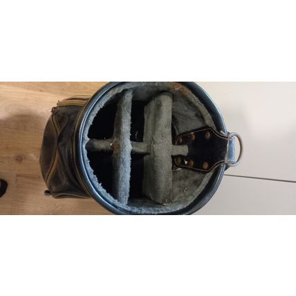 80s Vintage Design Regal Golf Bag Leather Trolley Cart Bag Retro [Please Read]