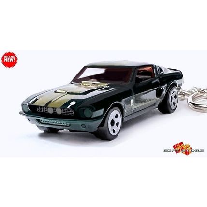 RARE KEYCHAIN GREEN 67 FORD SHELBY MUSTANG GT500 & KR 68 COBRA NICE GIFT