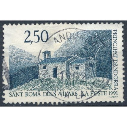Chapel of Sant Roma Dels Vilars - Andorra French 1991 - F H - MiNr 421