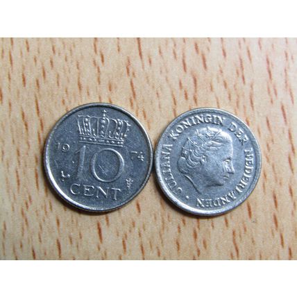 Netherlands 1974 10 Cents Coin