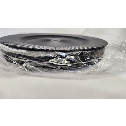 Set of 12 Elegant Black Dinner Plate Plastic Chargers 13 Inch Diameter - NEW