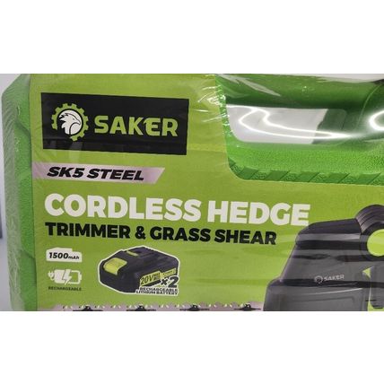 SAKER Cordless Hedge Trimmer Hand Held Electric Bush Grass Cutter Clipper Tool