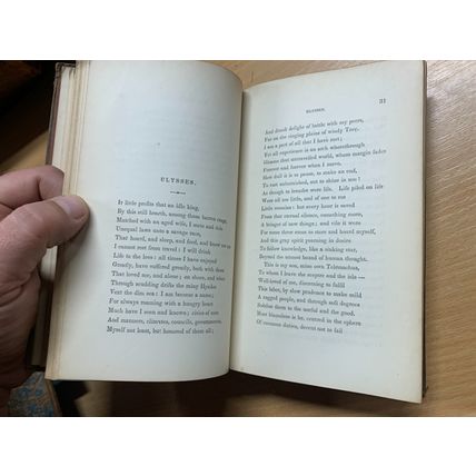 RARE* 1860 "POEMS OF ALFRED TENNYSON" VOLS 1 & 2 USA HARDBACK BOOKS (P6)