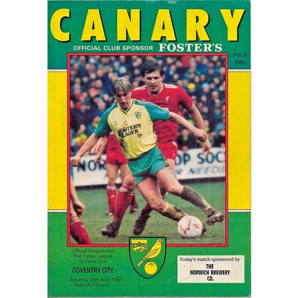 NORWICH CITY v COVENTRY CITY LEAGUE DIVISION ONE 1987