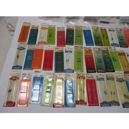 Vintage Lot of 60 Packets Resistors NTE,ECG, RCA,SK Factory Sealed