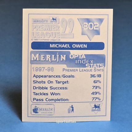 Merlin Premier League 99 - 1999 Michael Owen Liverpool #302