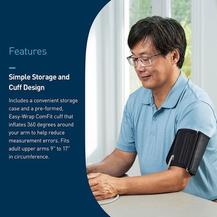 OMRON Silver Upper Arm Blood Pressure Monitor - Clinically Validated Blood Press