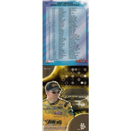 JEFF GORDON & MATT KENSETH AUTOGRAPH 2001/02 NASCAR HALL OF FAME CHAMPION DRIVER