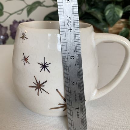 Atomic Starburst Mug Cup W Mushroom Lid Chrissy Teigen Stoneware Coffee Tea 18oz